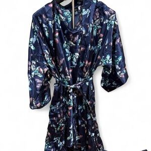 Apt. 9 Midnight Floral Satin Robe